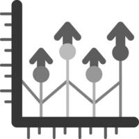 toenemen omhoog grijs schaal icoon vector