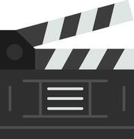 Filmklapper grijs schaal icoon vector