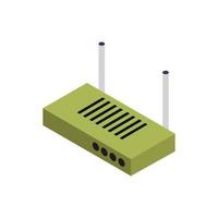 isometrische router op een witte achtergrond vector