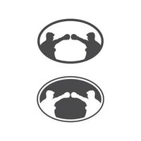 boksen icon set en bokser sport ontwerp illustratie symbool van fighter vector