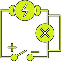 elektrisch stroomkring vector icoon