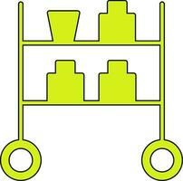 trolley vector pictogram vector