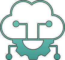 wolk server instellingen vector icoon