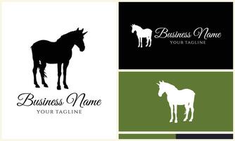 silhouet vector paard logo sjabloon