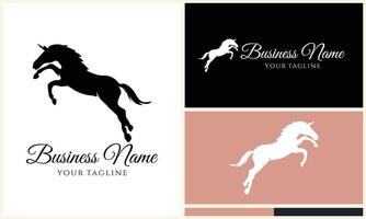 silhouet vector paard logo sjabloon