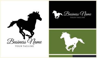 silhouet vector paard logo sjabloon