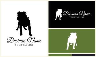 silhouet vector hond logo sjabloon