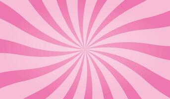 snoep kleur zonnestraal achtergrond. abstract roze room zonnestralen ontwerp behang. kleurrijk spinnen lijnen voor sjabloon, banier, poster, folder. vector backdrop