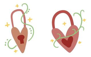 hart symbool. romance Valentijn tekenfilm element. bruiloft creatief schattig illustratie. bloemen tekening concept vector