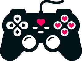 video spel controleur met hart toetsen vector