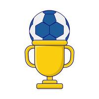 trofee met voetbal bal illustratie vector