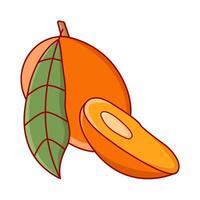 mango met mango plak illustratie vector