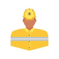 industrie petroleum werknemer portret met helm vector