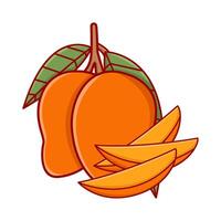 mango met mango plak illustratie vector