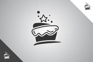 taart ontwerp element. bakkerij, cakes en gebakjes logo identiteit sjabloon. perfect logo voor bedrijf verwant naar bakkerij, cakes en gebakjes. geïsoleerd achtergrond. vector eps 10.