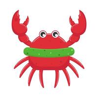 krab met reddingsboei illustratie vector