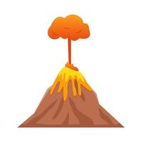 vulkaan lava brand illustratie vector