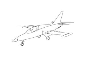 doorlopend een lijn tekening lucht vervoer concept. tekening vector illustratie.