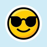 geel emoji icoon met zwart schets vector illustratie