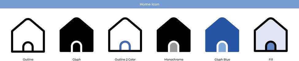 huis icon set vector