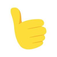 vector gebaar Oke of duim omhoog groot grootte van geel emoji hand-