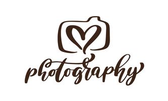 camera fotografie logo pictogram vector sjabloon kalligrafische inscriptie fotografie tekst geïsoleerd op een witte achtergrond