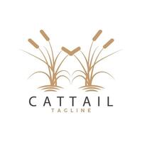 cattail logo ontwerp vector gemakkelijk illustratie symbool sjabloon