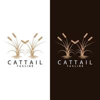 cattail logo ontwerp vector gemakkelijk illustratie symbool sjabloon