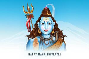 gelukkig maha shivratri artistiek religieus kaart achtergrond vector