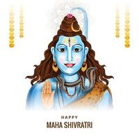 gelukkig maha shivratri festival kaart achtergrond vector