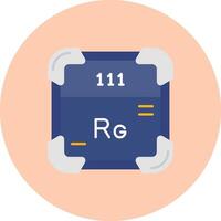 roentgenium vlak cirkel icoon vector