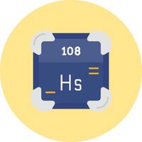 hassium vlak cirkel icoon vector