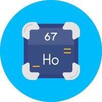 holmium vlak cirkel icoon vector