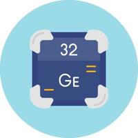 germanium vlak cirkel icoon vector