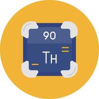 thorium vlak cirkel icoon vector