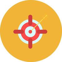 doelwit vlak cirkel icoon vector