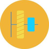 verticaal uitlijning vlak cirkel icoon vector