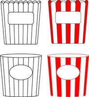 leeg papier doos voor popcorn icoon vector