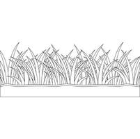 zwart en wit gras vers Aan grond wit achtergrond vector