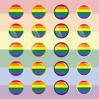 lgbtq cirkel icoon. trots dag vector icoon. regenboog liefde concept. menselijk rechten en tolerantie. lgbt homo en lesbienne trots symbolen, icoon sjabloon. vector illustratie geïsoleerd Aan wit achtergrond.