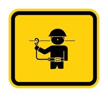 PPE-pictogram. gebruik veiligheidsgordels symbool teken isoleren op witte achtergrond, vector illustratie eps.10