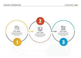 infographic werkwijze ontwerp met pictogrammen en 3 opties of stappen. vector