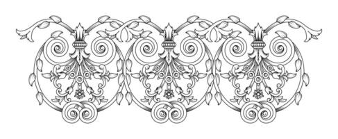 vintage barok ornament vector