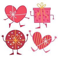 Valentijn geschenk doos tekenfilm vector
