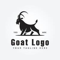 berg geit logo vector illustratie ontwerp