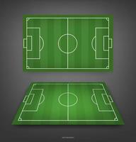 voetbalveld of voetbalveld achtergrond. groen grasveld voor het maken van voetbalspel. vector. vector