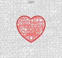 abstracte hart teken en symbool voor Valentijnsdag achtergrond. hartvorm voor decoratieve kaart, website, sjabloonontwerp, ansichtkaart, reclame, mobiele applicatie. vector. vector
