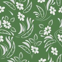 folk bloemenpatroon bloemen oppervlakteontwerp naadloos patroon vector