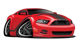 Moderne Amerikaanse Muscle Car Cartoon vectorillustratie vector