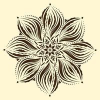 bloem ronde mandala boho stijl vector